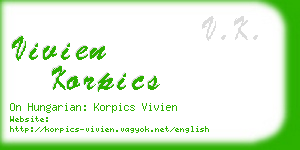 vivien korpics business card